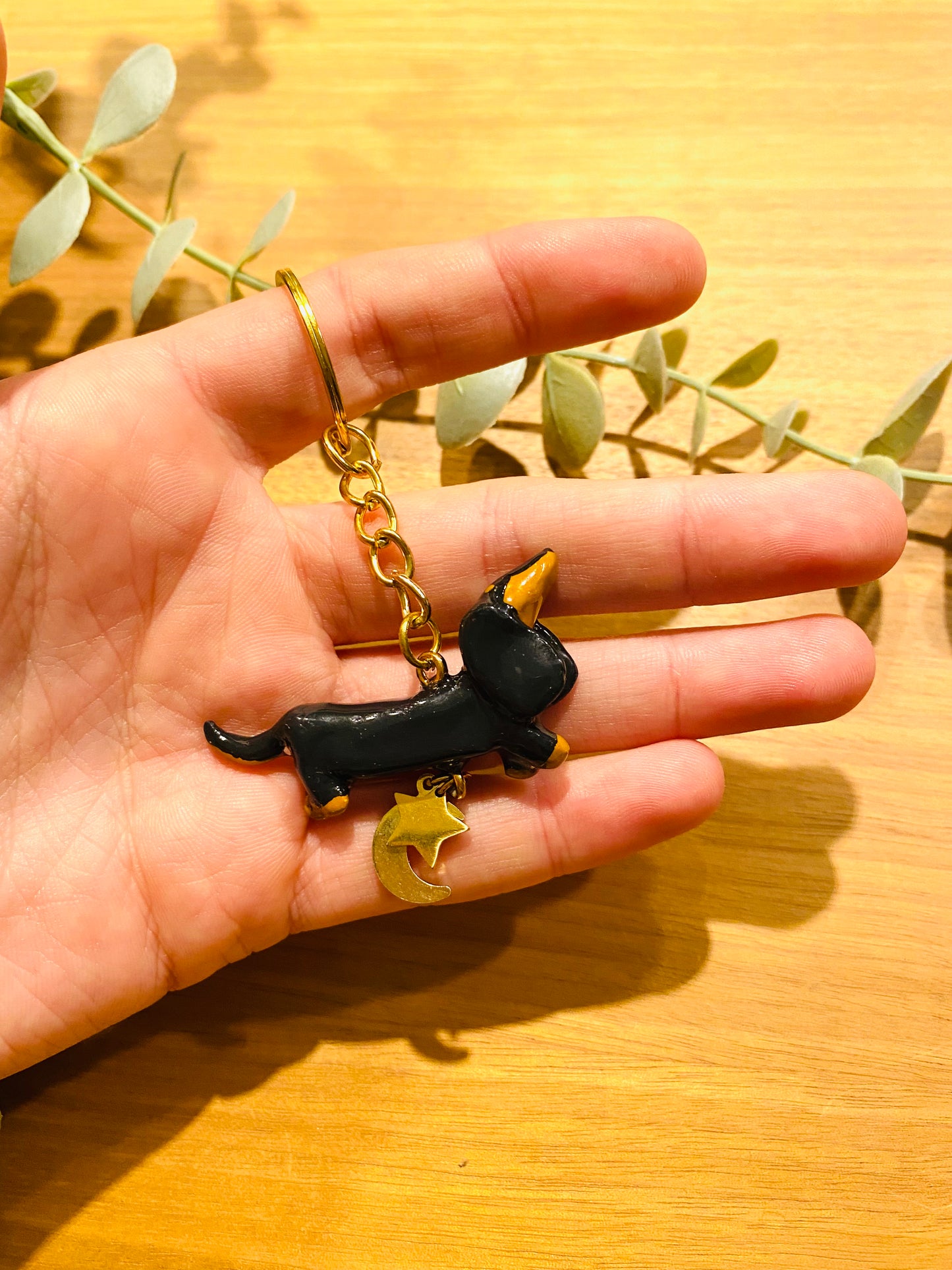 Mini-céramique " Vénus " Teckel - Porte clés